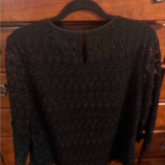 Talbots Black Lace Blouse - Picture 2 of 8